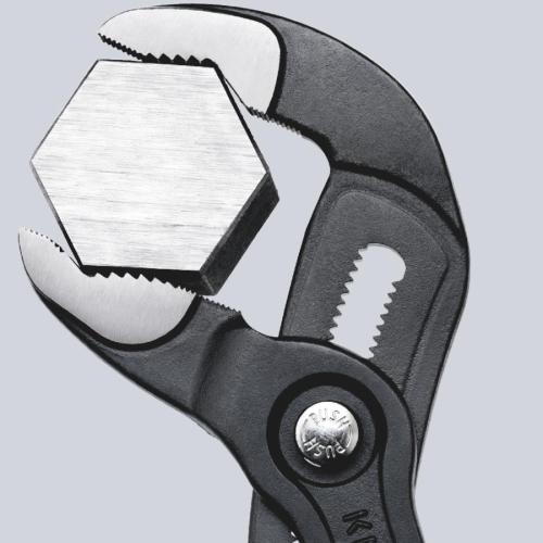 Knipex Cobra High-Tech Water Pump Pliers Plastic Coated Grey Atramentized 300mm 87 01 300